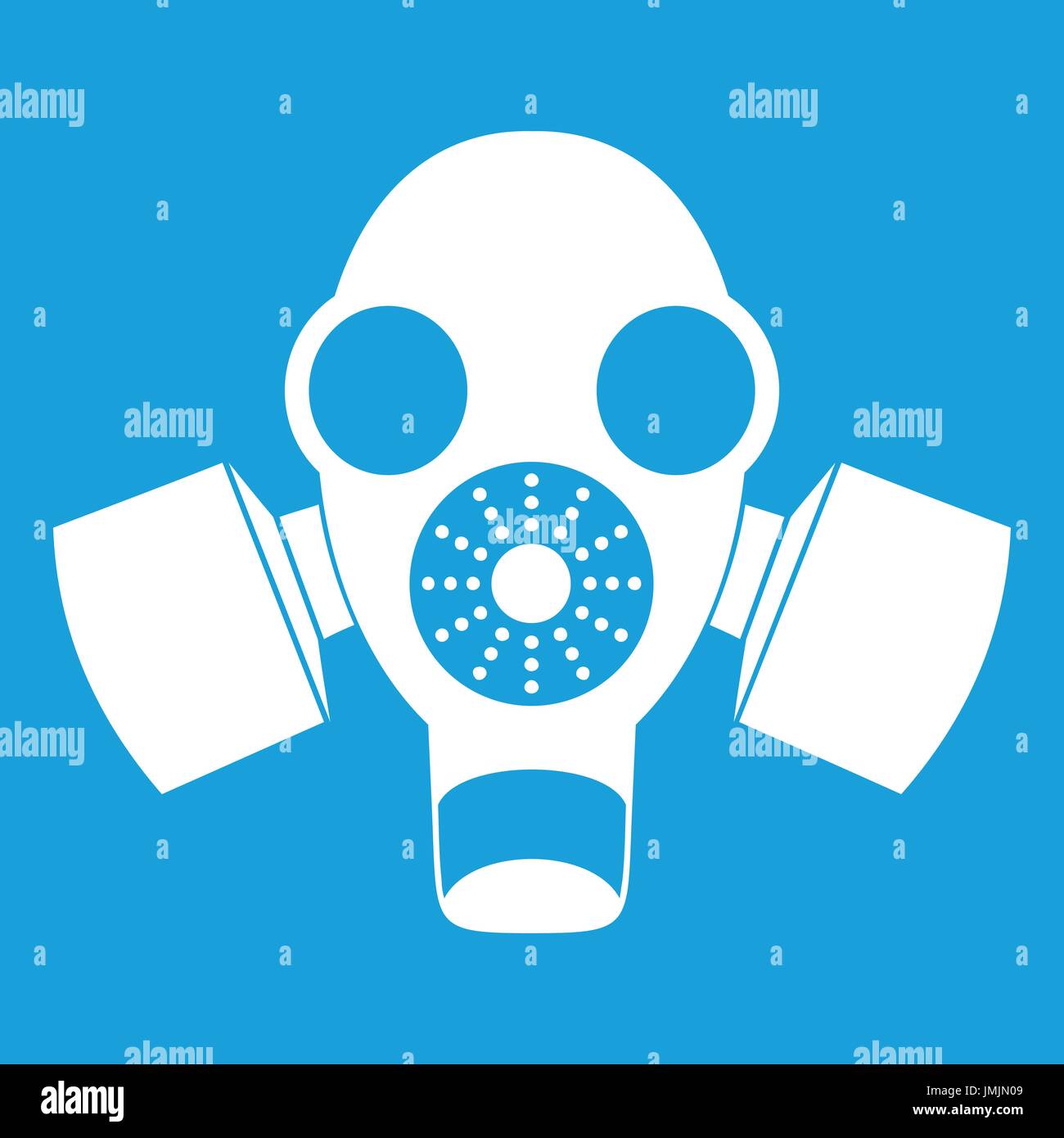 Black gas mask icon white Stock Vector