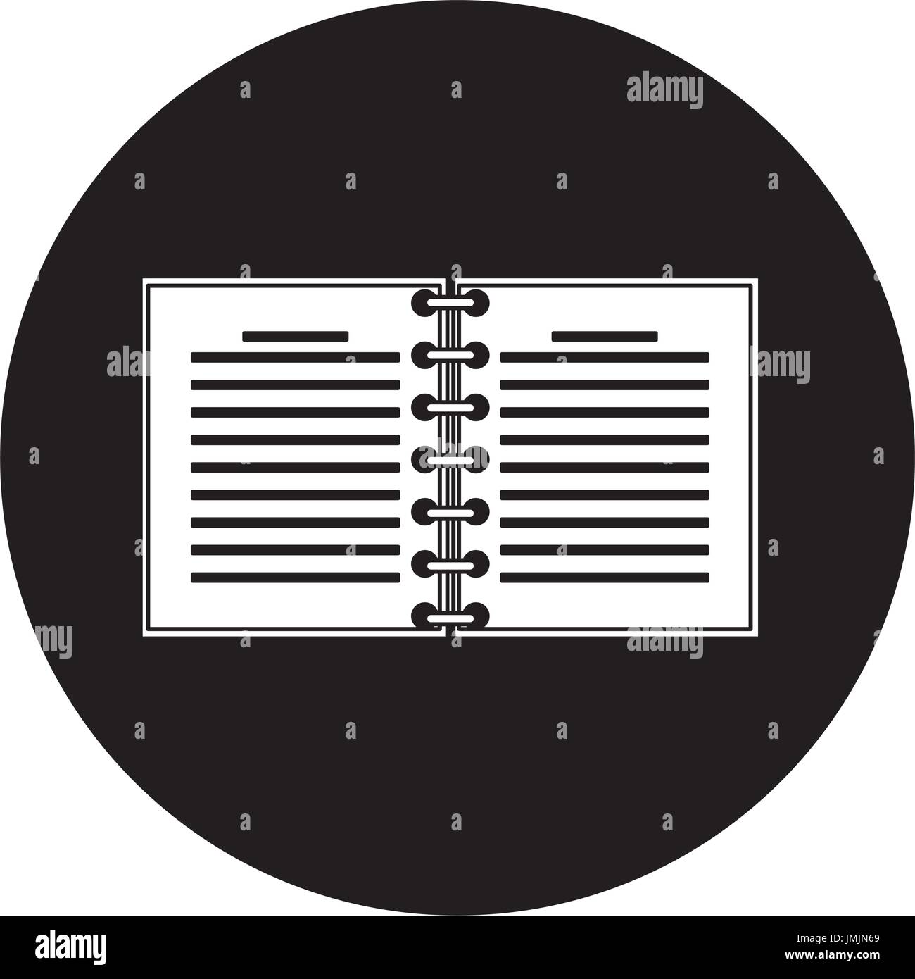 Blank pages open spiral Stock Vector Images Alamy