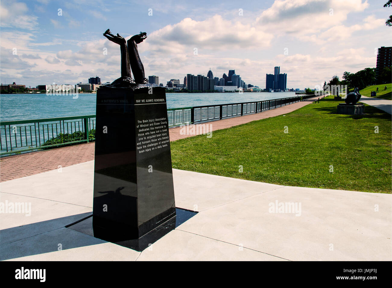 Sculpture; Park Windsor Ontario Canada. Sculpture by Jack Byng Stock
