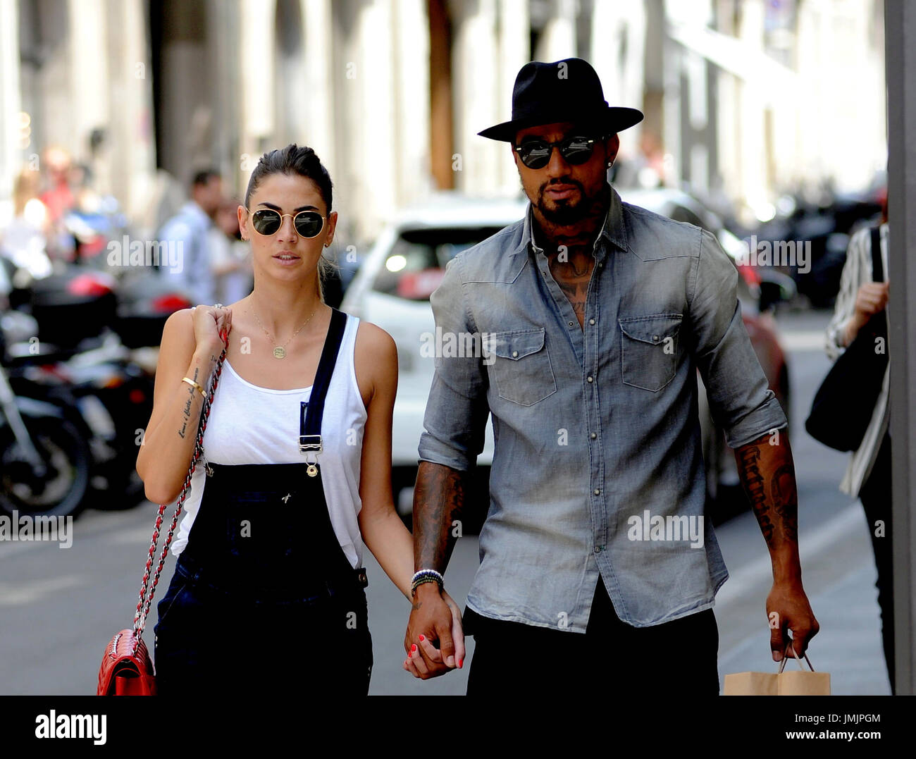 Melissa Satta And Kevin Prince Boateng Shopping In Milan Italy Having Celebrated Their First Wedding Anniversary The Day Before Featuring Melissa Satta Kevin Prince Boateng Where Milan Lombardy Italy When 26 Jun 2017 Credit