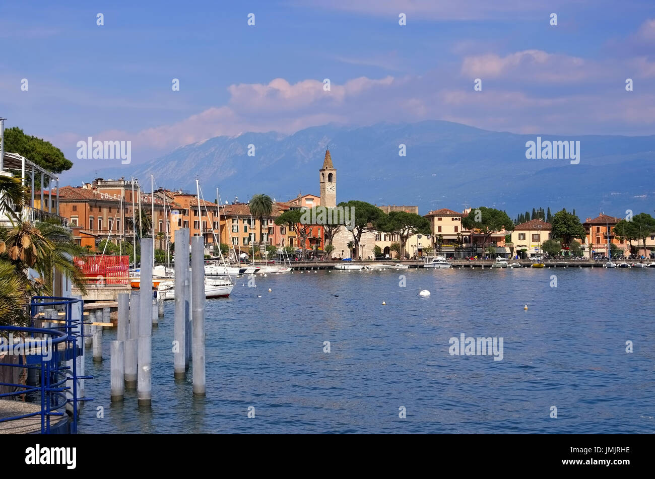 Toscolano Maderno on Lake Garda in Italy, Lombardy Stock Photo