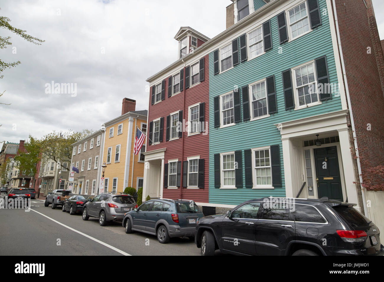 monument avenue leading down from breeds hill charlestown Boston USA