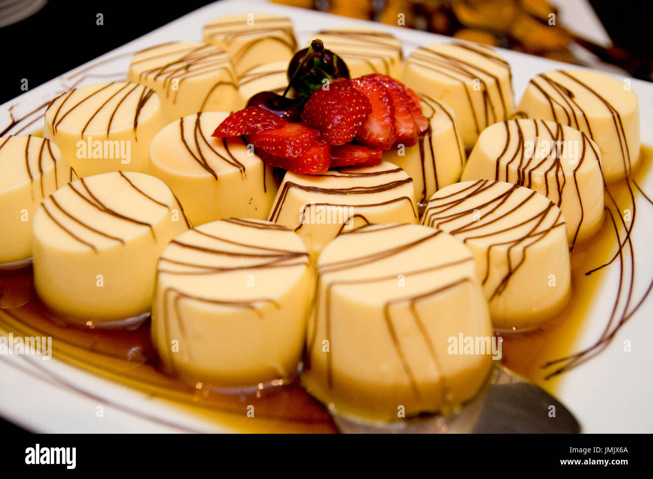 Wedding Reception Menu Or Delicious Dinner Food Dessert Stock