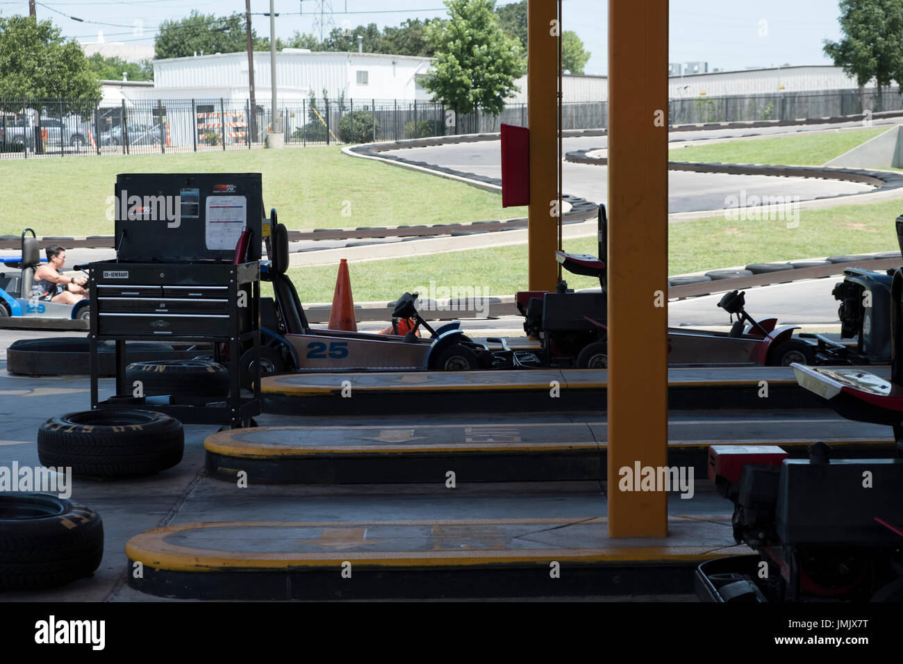Go Karts Race track in Dallas Texas Stock Photo Alamy