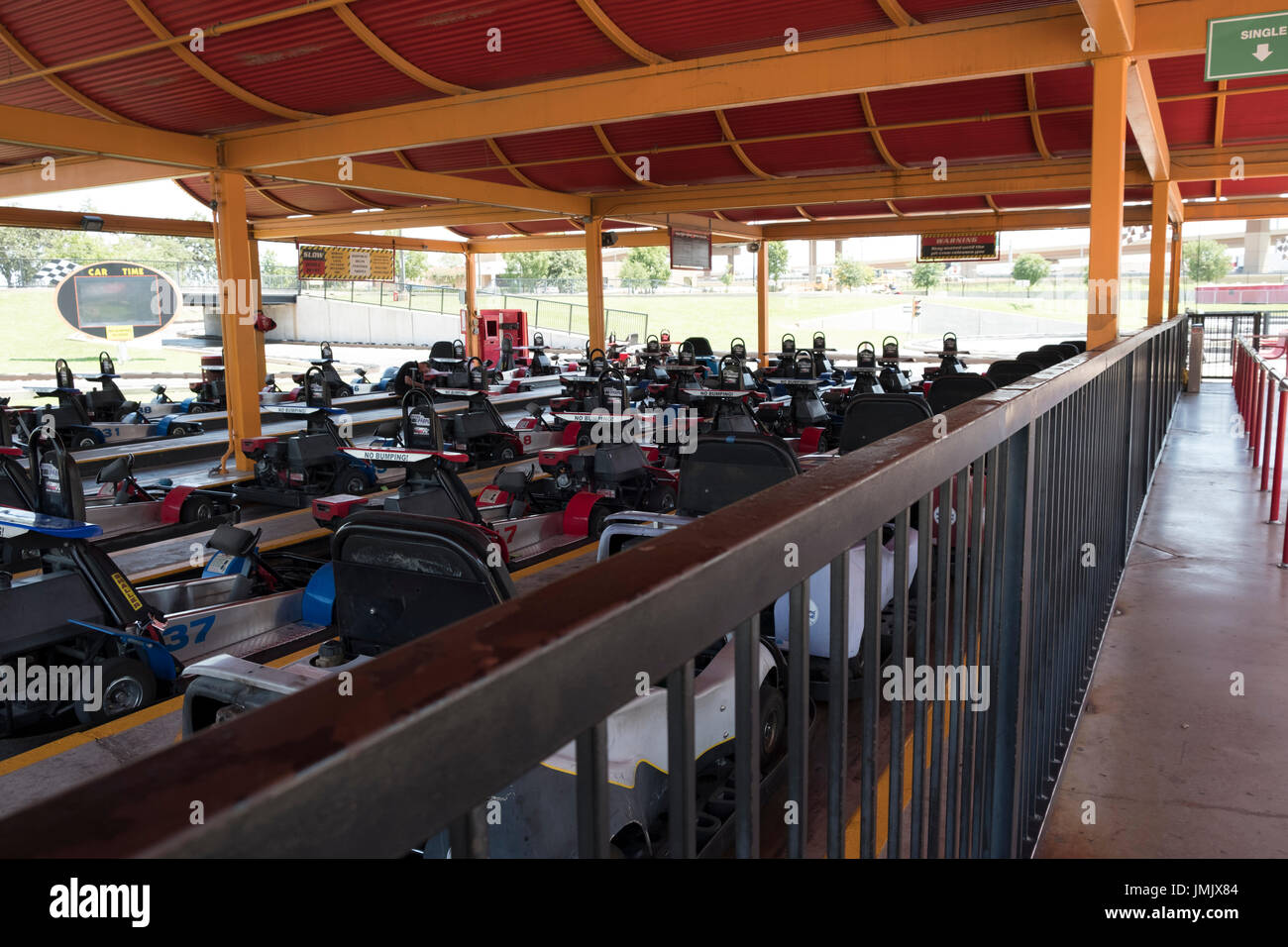 Go Karts Race track in Dallas Texas Stock Photo Alamy