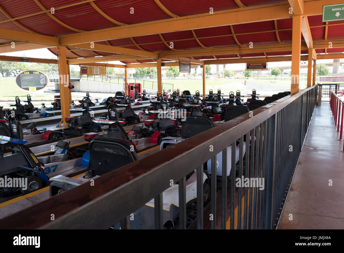 Go Karts Race track in Dallas Texas Stock Photo Alamy