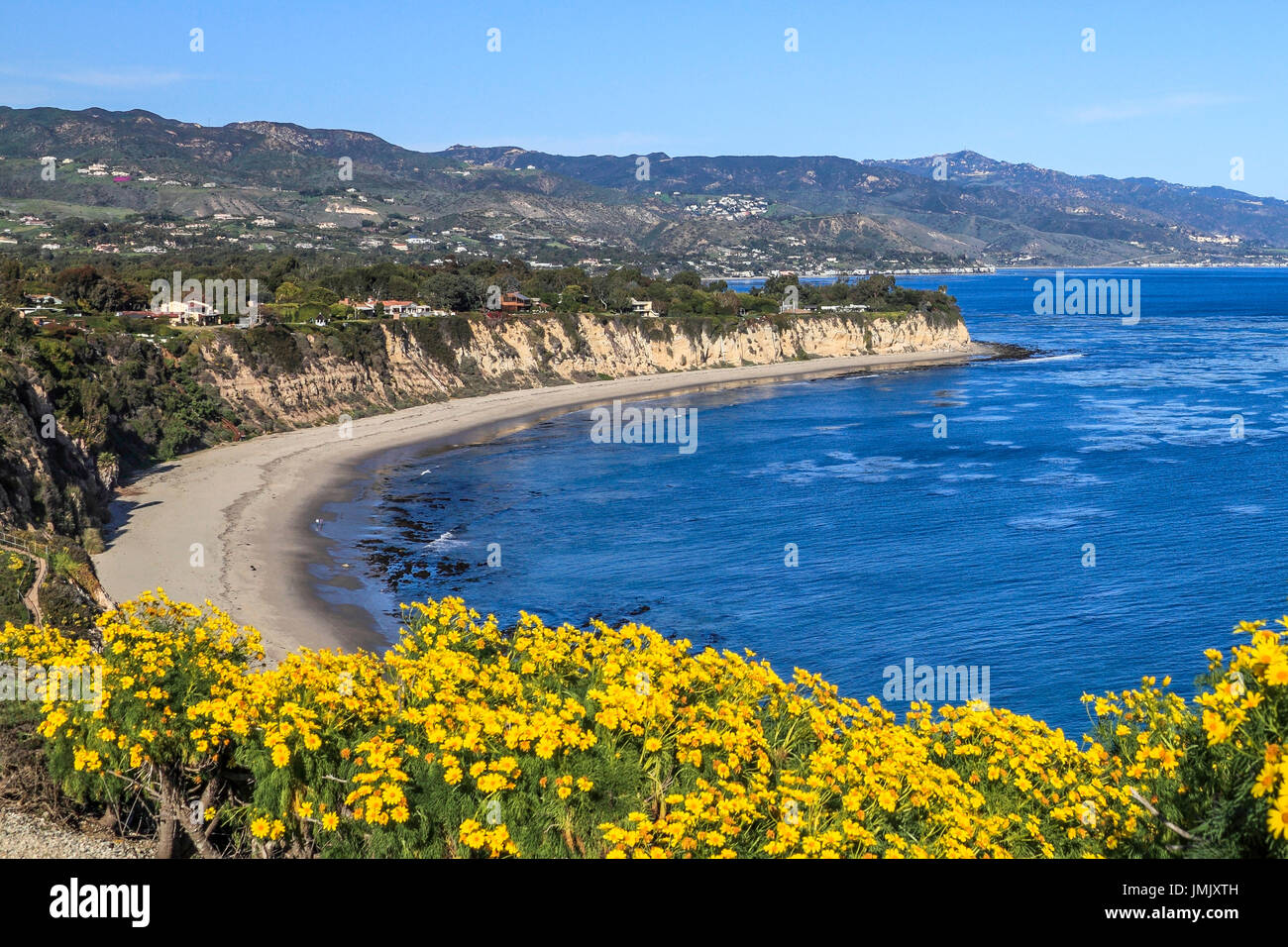 View at Point Dume State Reserve in Malibu, California Stock Photo