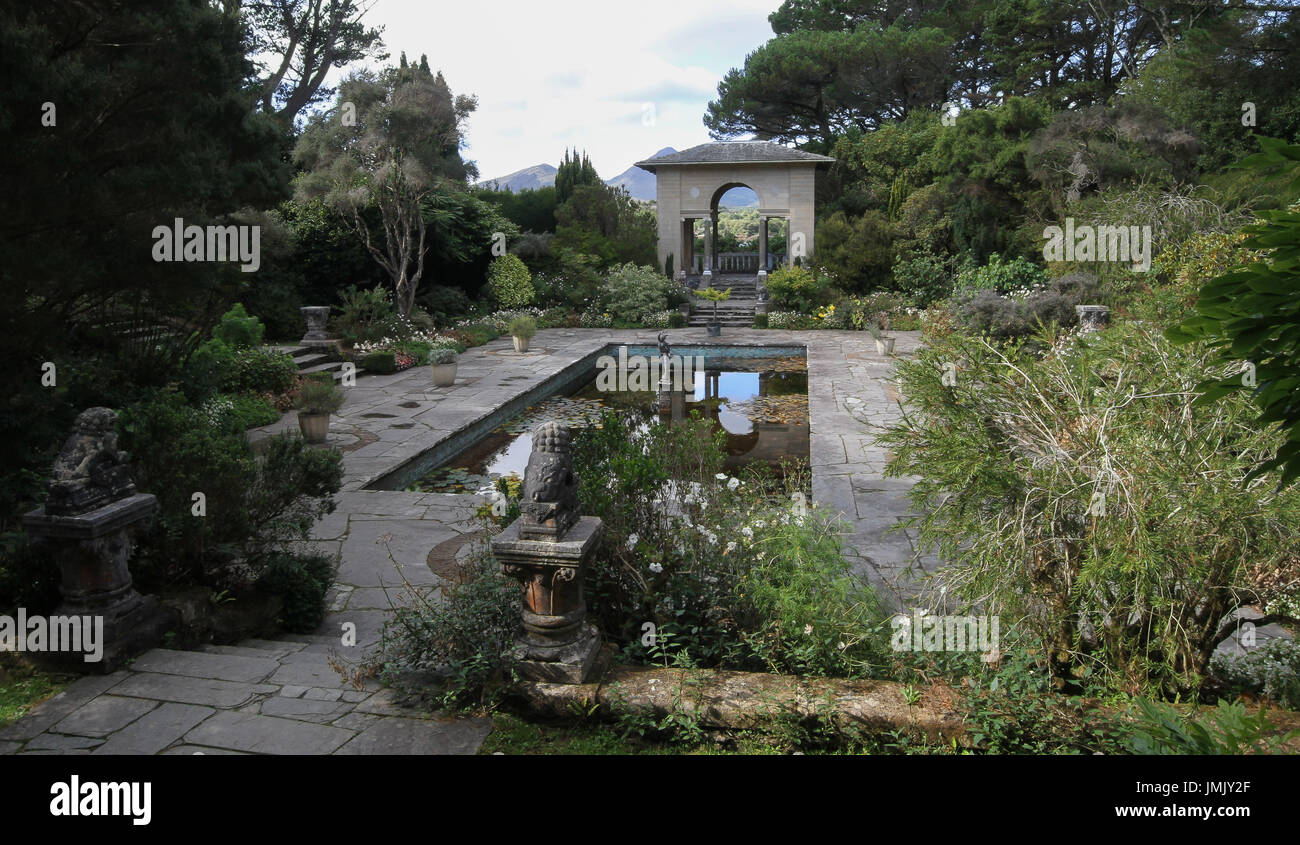 The Italian Garden on Garnish Island, Glengarriff, County Cork, Ireland. Stock Photo