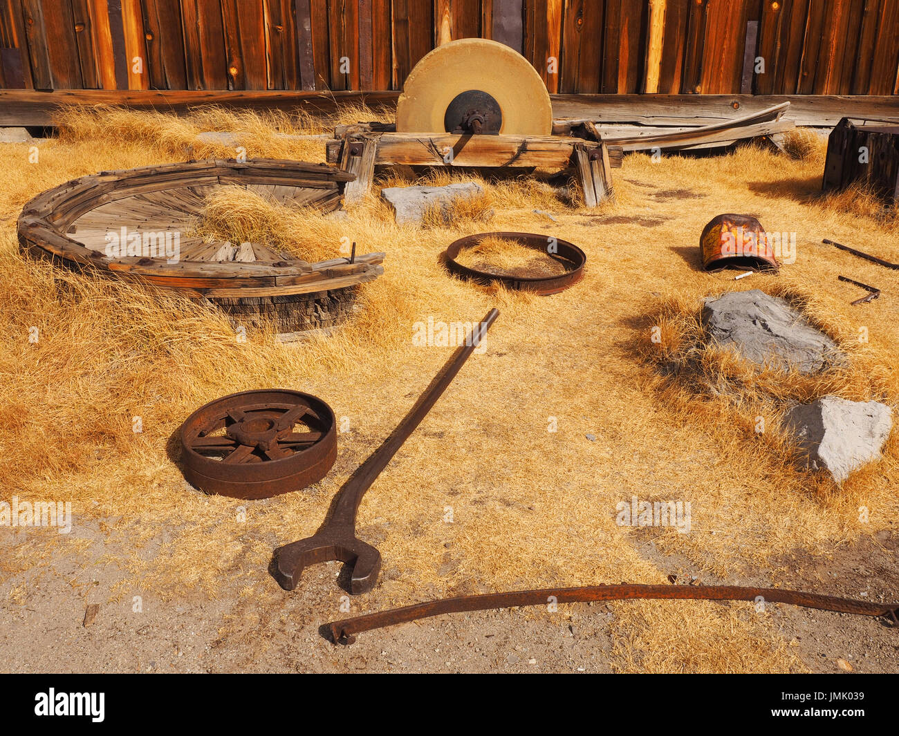Tools Left To Decay at Bodie Stock Photo