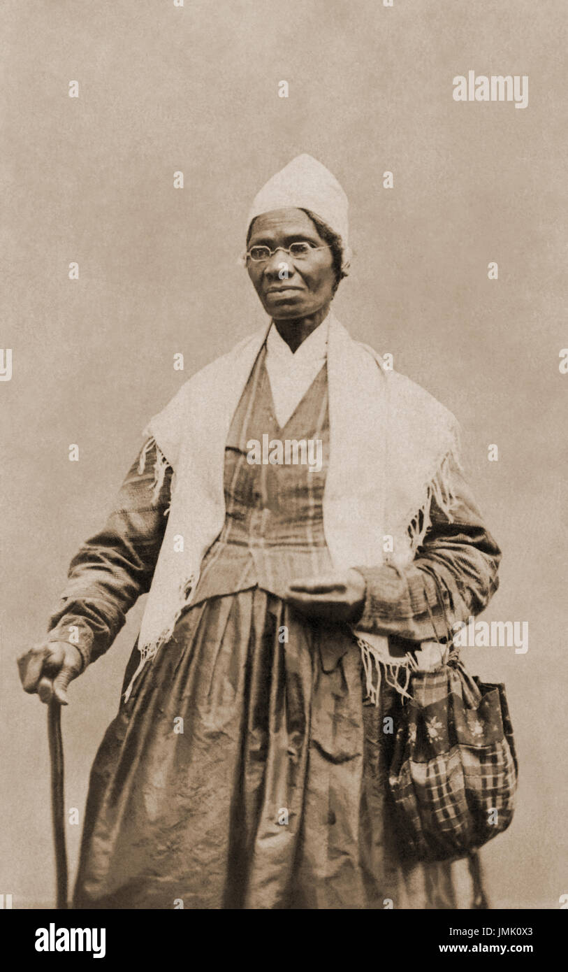 Sojourner Truth (born Isabella 'Belle' Baumfree), c1797-1883, was an African-American ex-slave from New York who became a prominent abolitionist and women's rights activist in the 19th century. Stock Photo