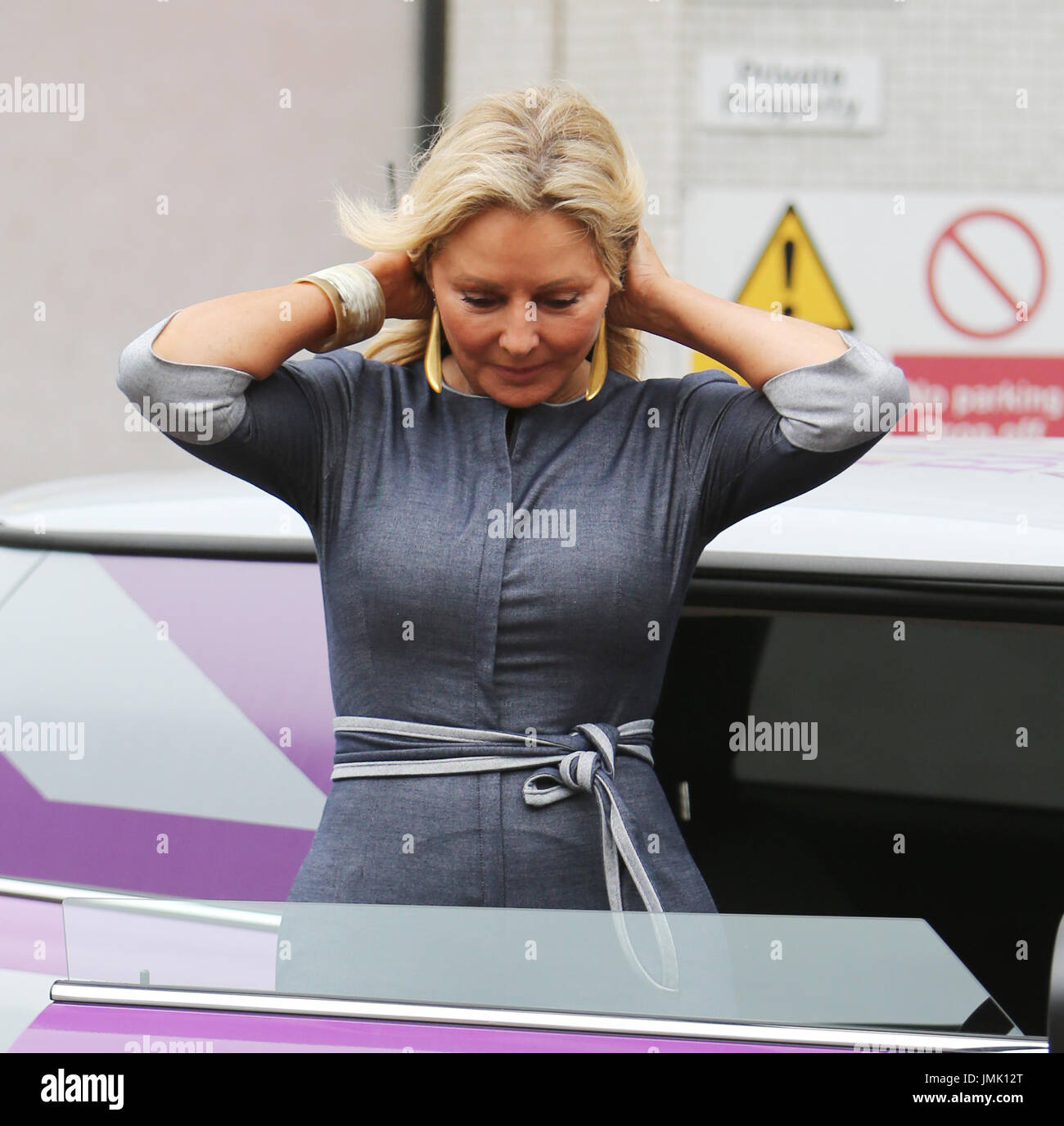 Carol Vorderman filming outside ITV Studios Featuring: Carol Vorderman