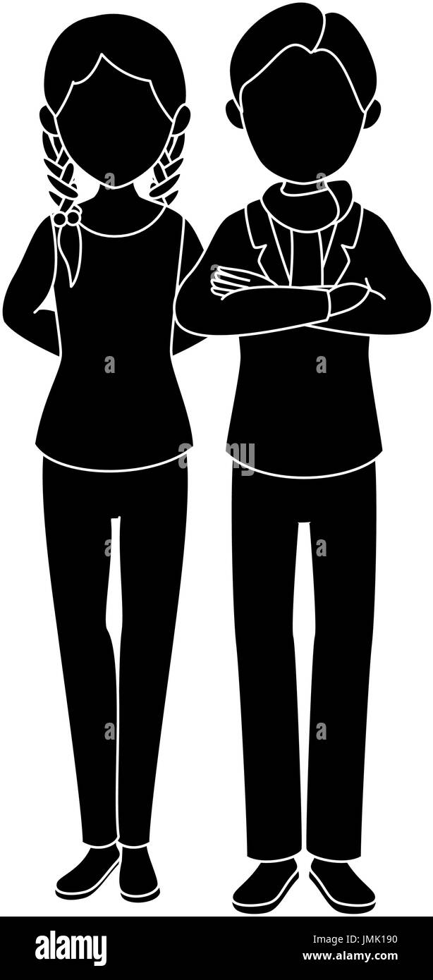 isolated young couple icon vector illustration graphic design Stock ...