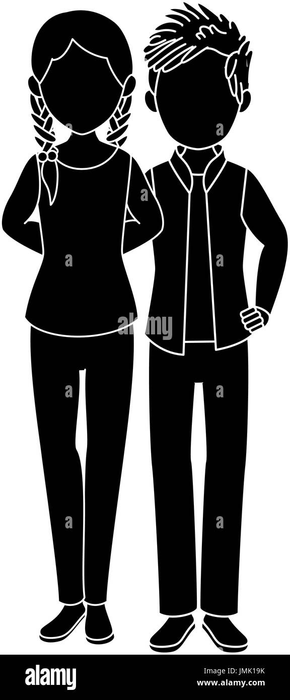 isolated young couple icon vector illustration graphic design Stock ...