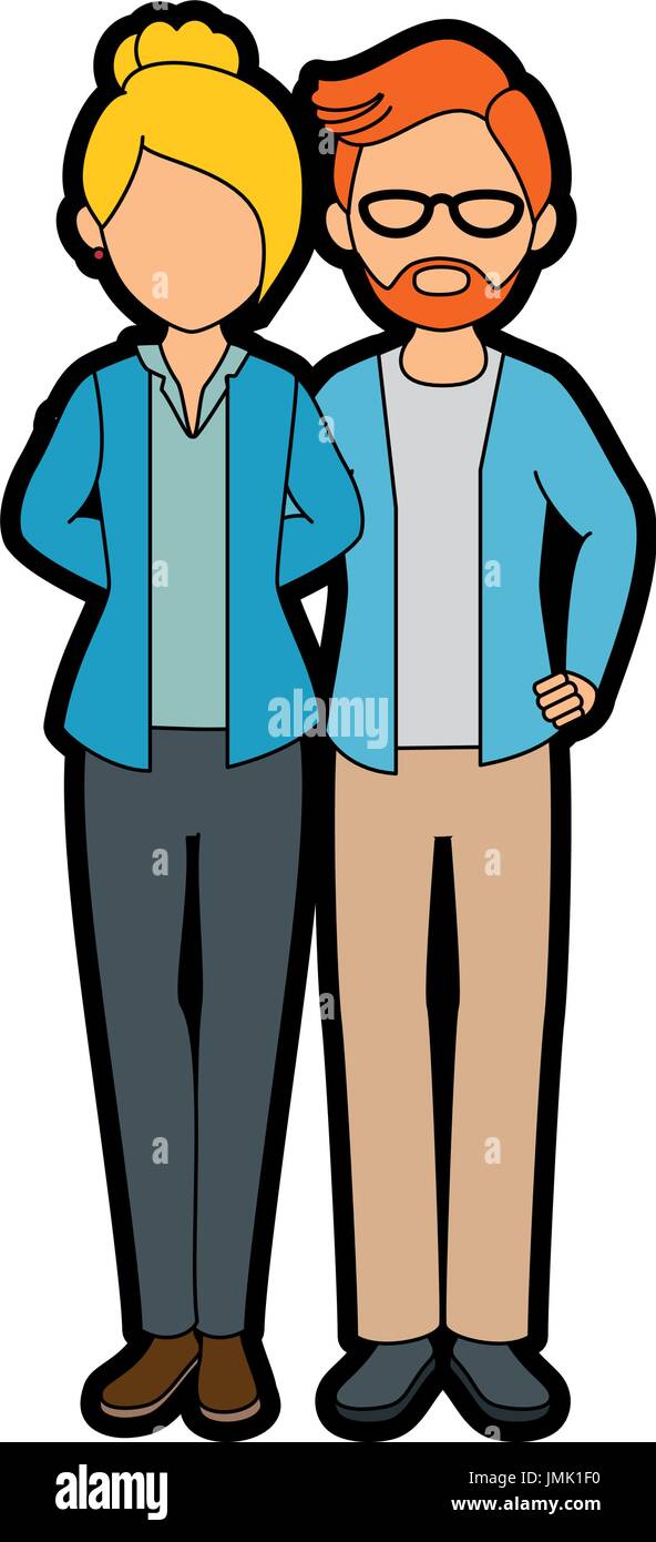 isolated young couple icon vector illustration graphic design Stock ...