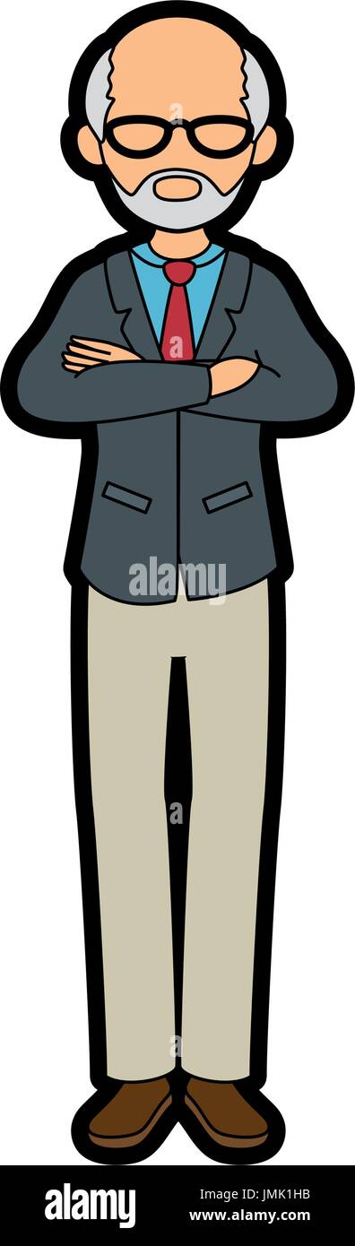 isolated standing old man icon vector illustration graphic design Stock ...