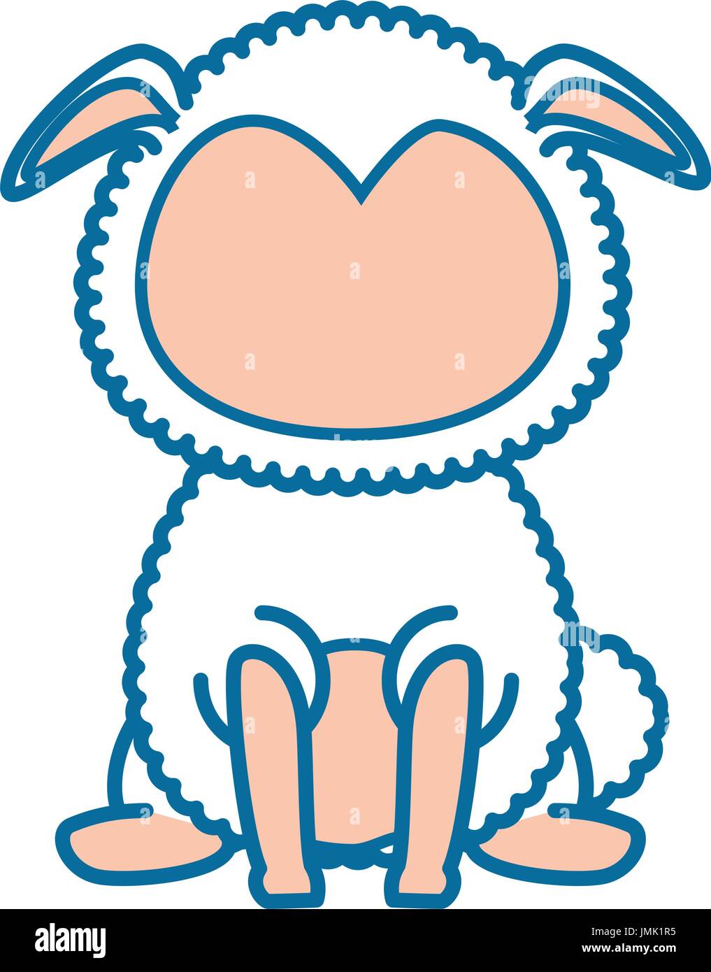 isolated cute standing sheep icon vector illustration graphic design ...