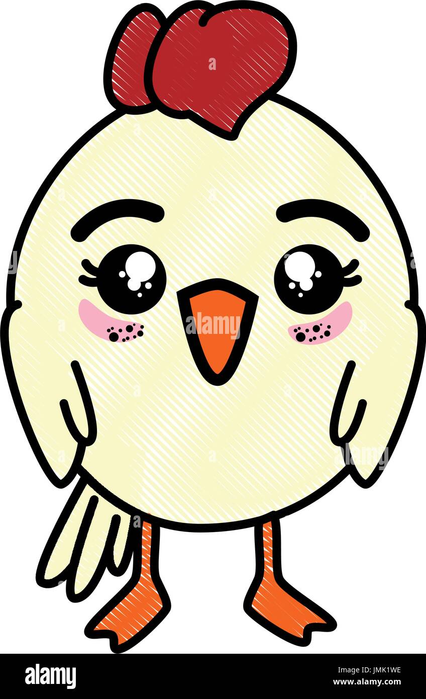 isolated cute standing chicken icon vector illustration graphic design ...
