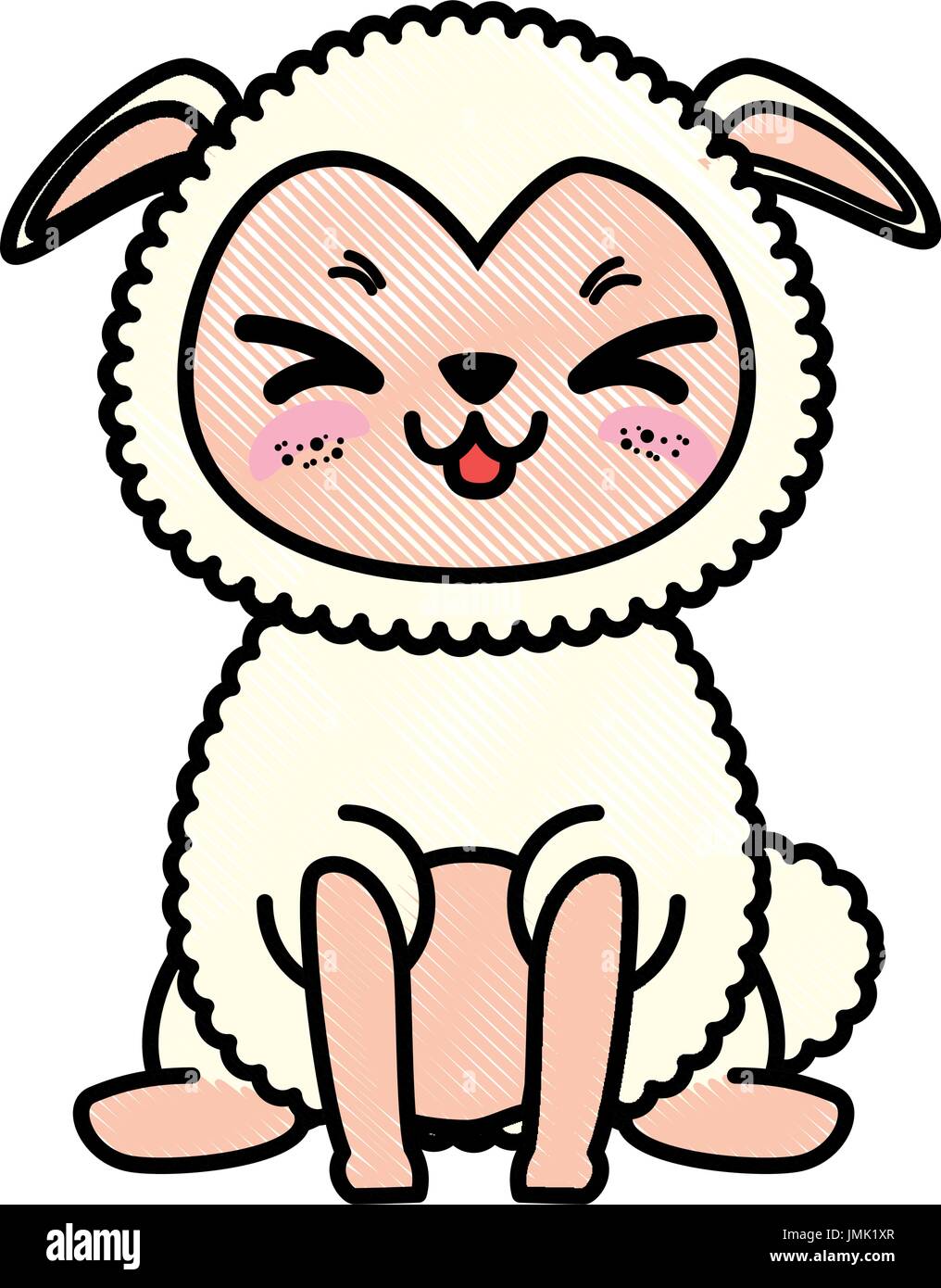 isolated cute standing sheep icon vector illustration graphic design ...