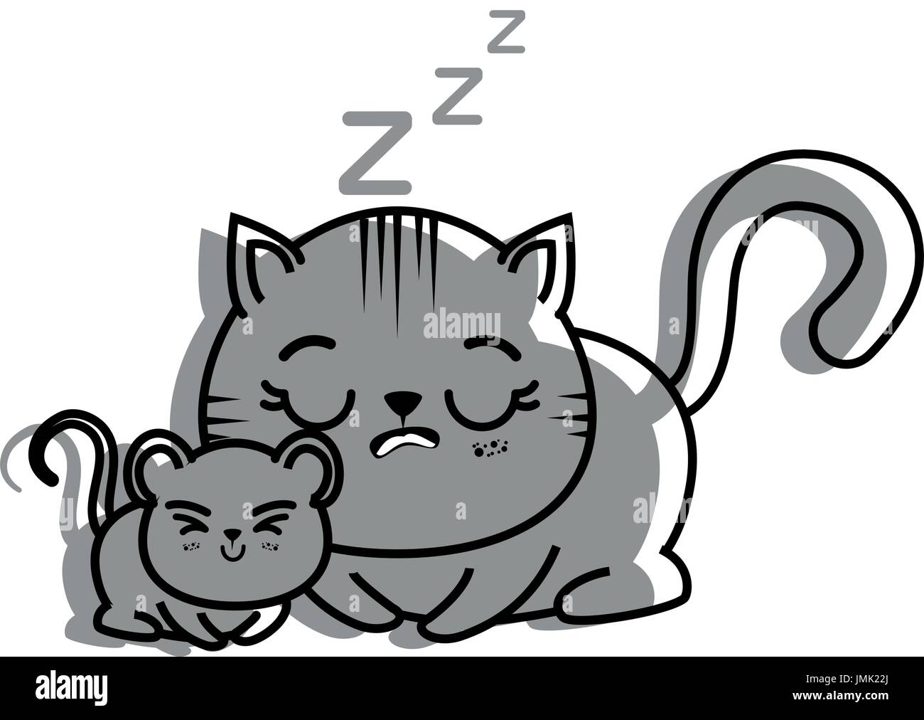 isolated cat and mouse icon vector illustration graphic design Stock Vector