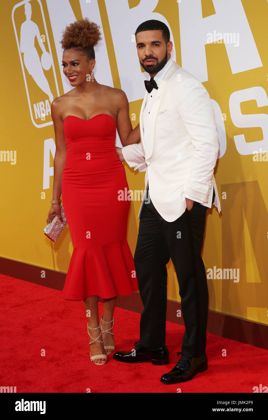 NBA Awards 2017 held at Basketball City - Arrivals  Featuring: Rosalyn Gold-Onwude, Drake Where: New York, New York, United States When: 26 Jun 2017 Credit: Derrick Salters/WENN.com Stock Photo