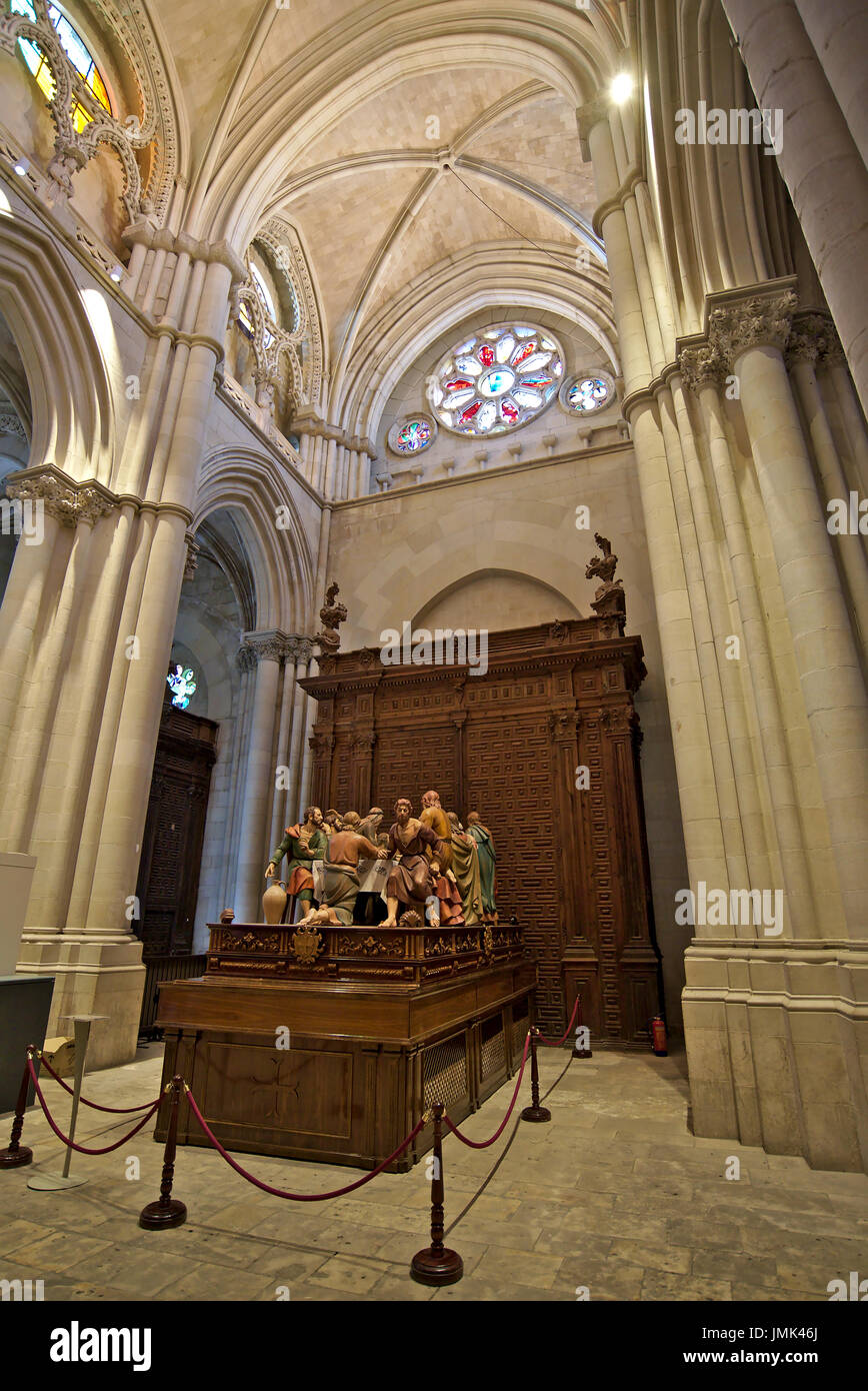 Diagonal view of Saint Mary and Saint Julian Cuenca Cathedral, showing