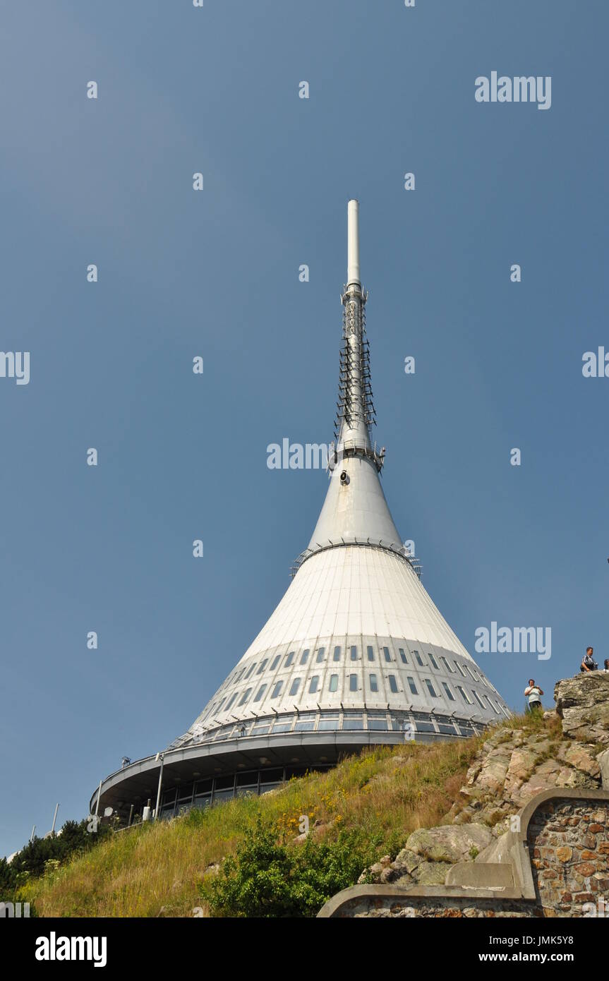 Jested Tower Inside TV tower Jested, radio, television Stock Photo - Alamy
