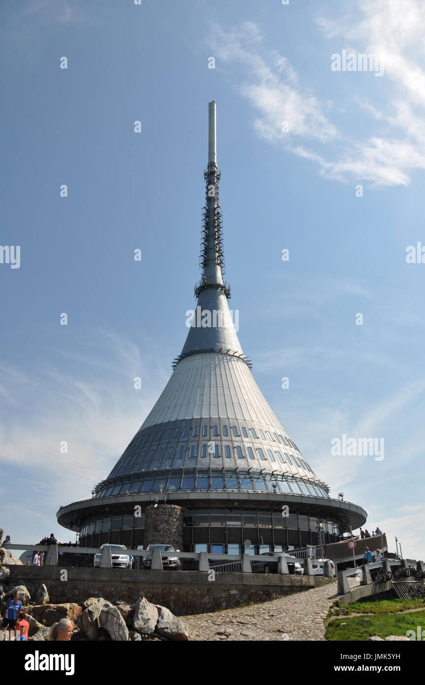 Jested Tower Inside TV tower Jested, radio, television Stock Photo - Alamy
