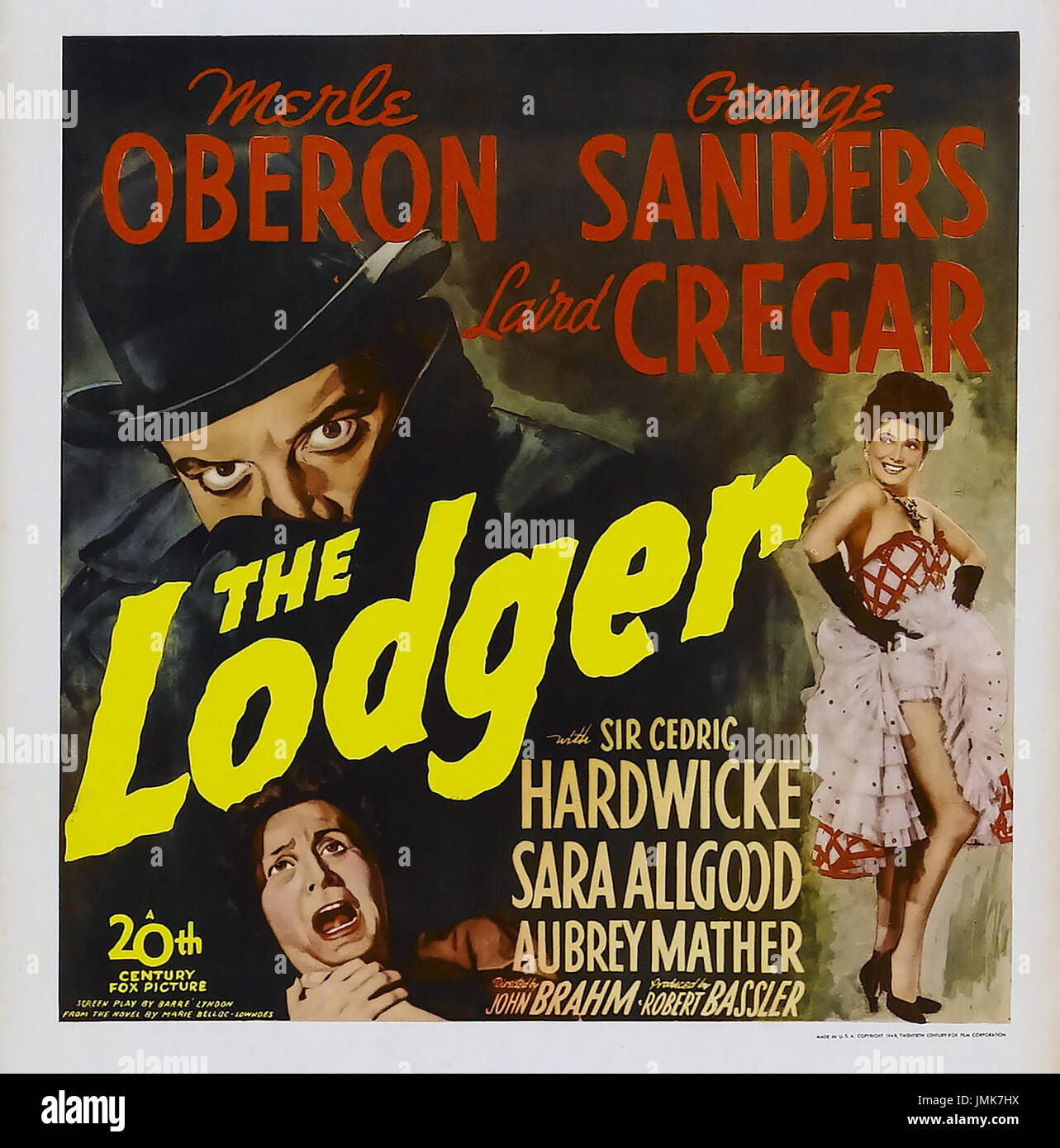 THE LODGER 1944 20th Century Fox film with Merle Oberon Stock Photo