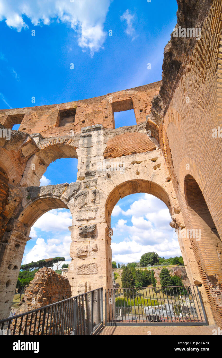 Collosal Rome Architectural detail of the Colosseum in Rome, Italy Stock Photo - Alamy