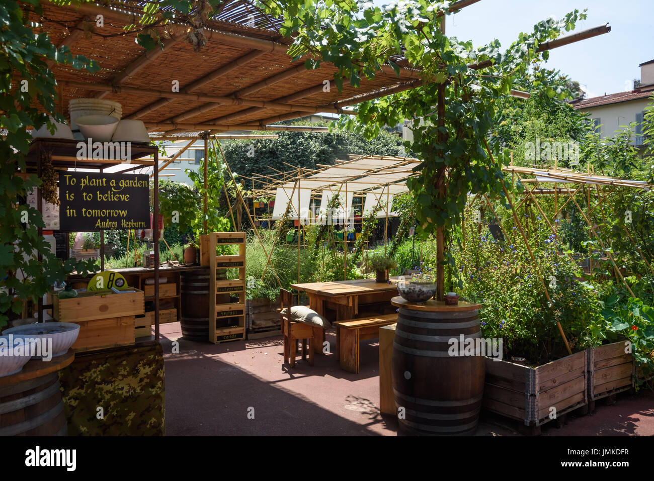 Florenz, Urban Gardening Orti Dipinti - Florence, Community Garden Orti Dipinti Stock Photo