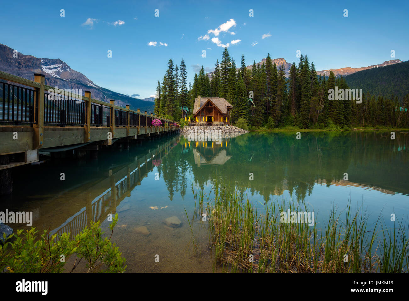 Emerald Lake Lodge with a restaurant in Yoho National Park, British Columbia, Canada Stock Photo