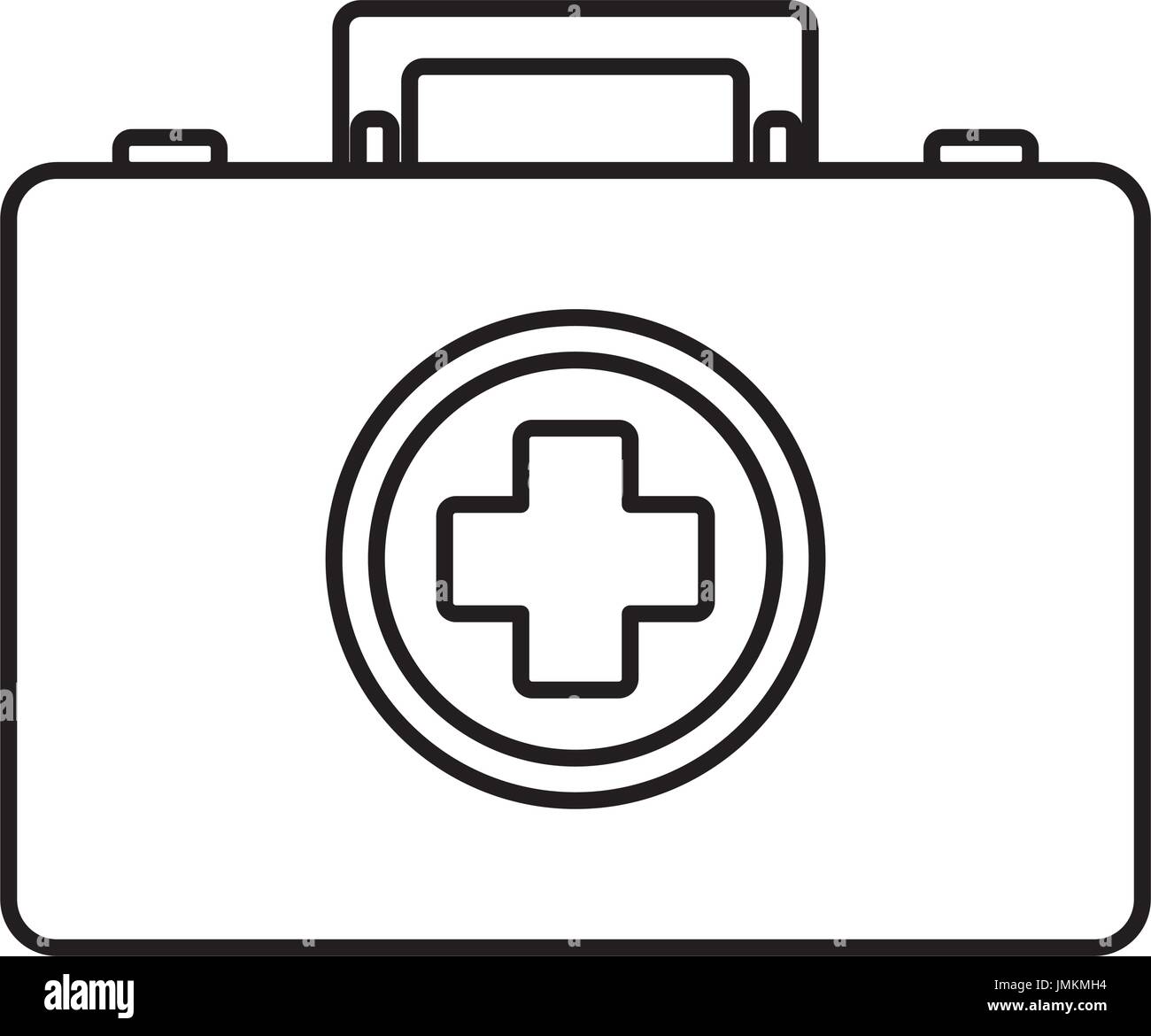 first aid kit icon over white background vector illustration Stock ...