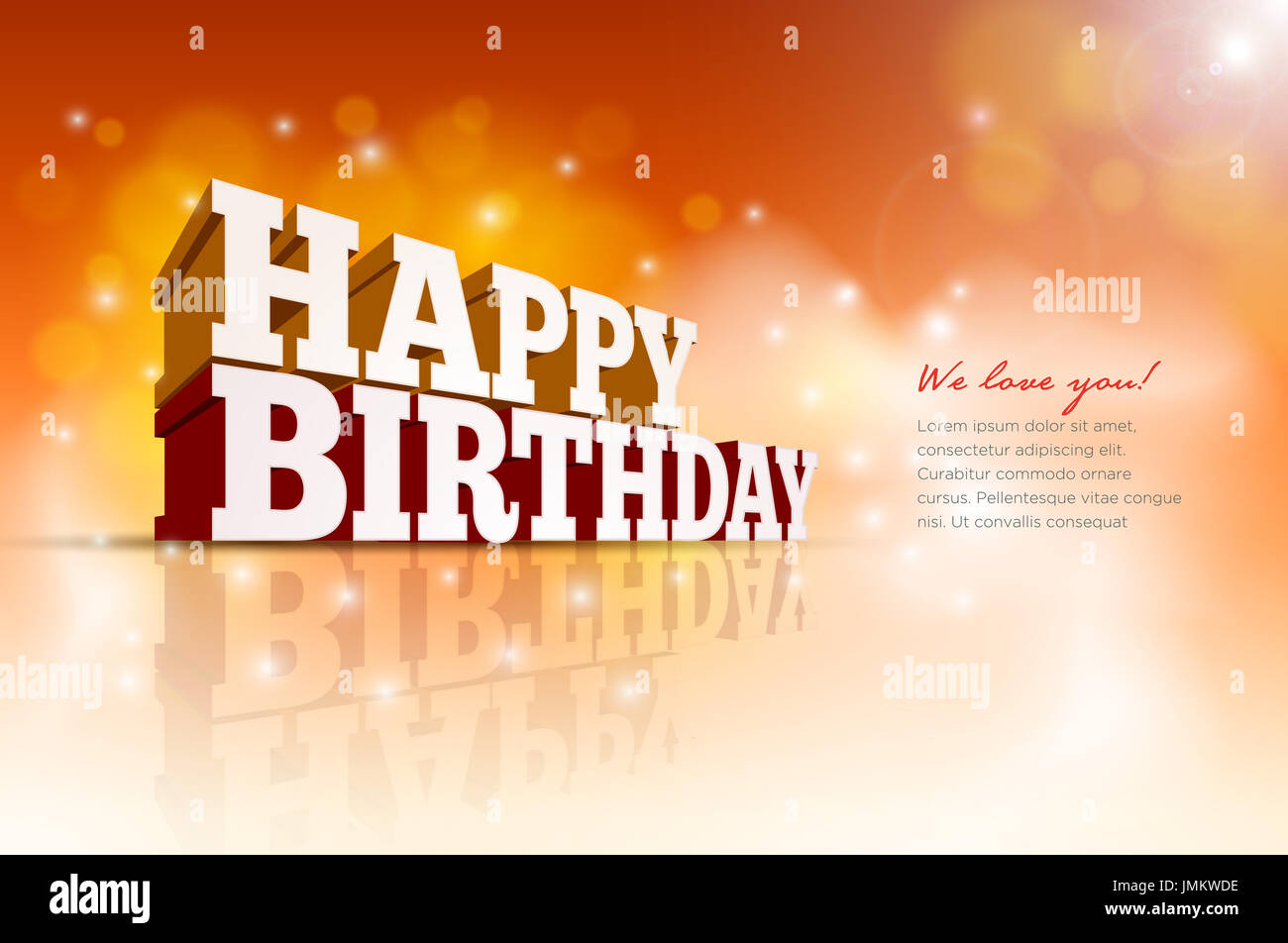 Vector 3d Happy Birthday Message High Resolution Stock Photography And Images Alamy