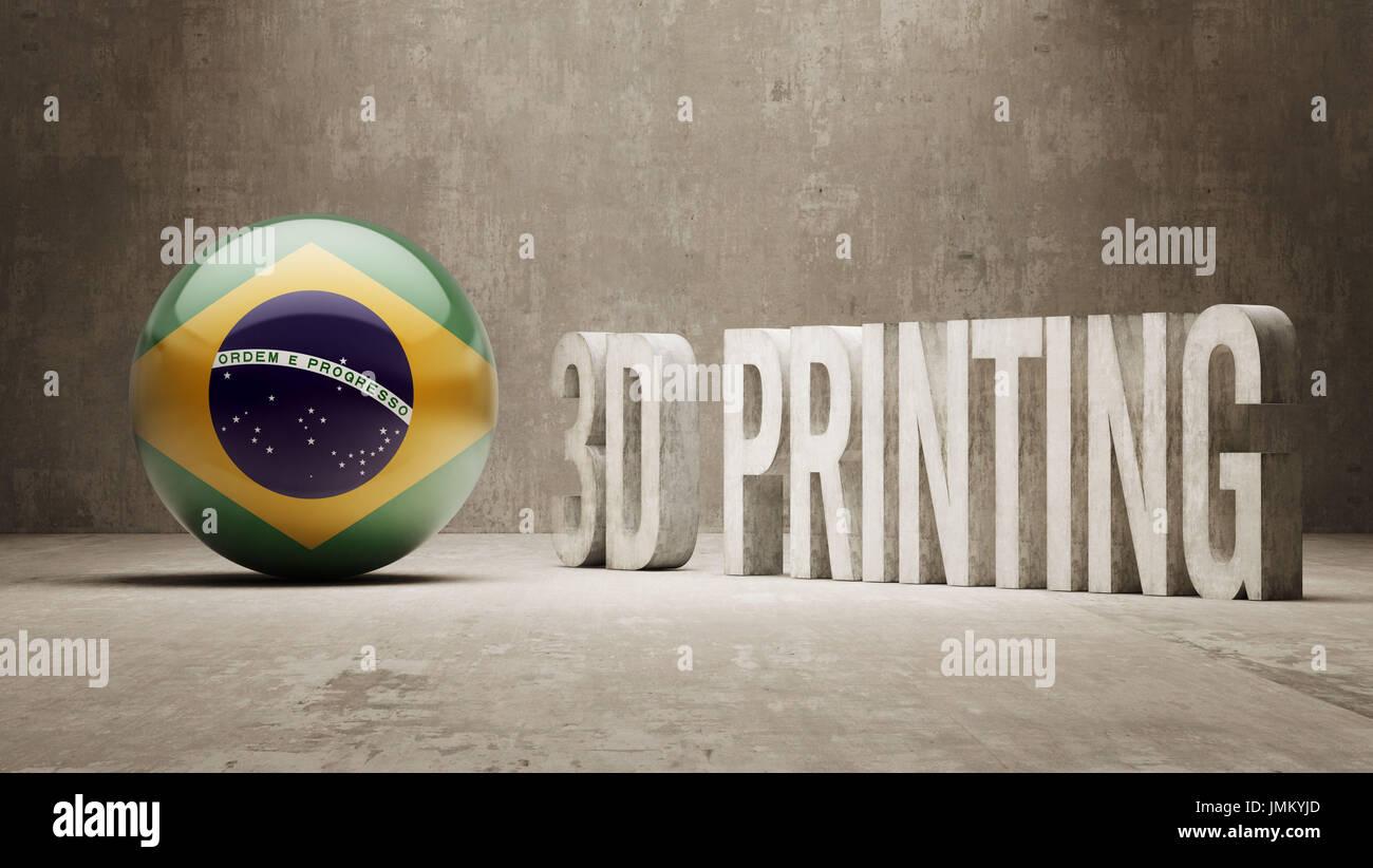 Brazil High Resolution 3d Printing Concept Stock Photo
