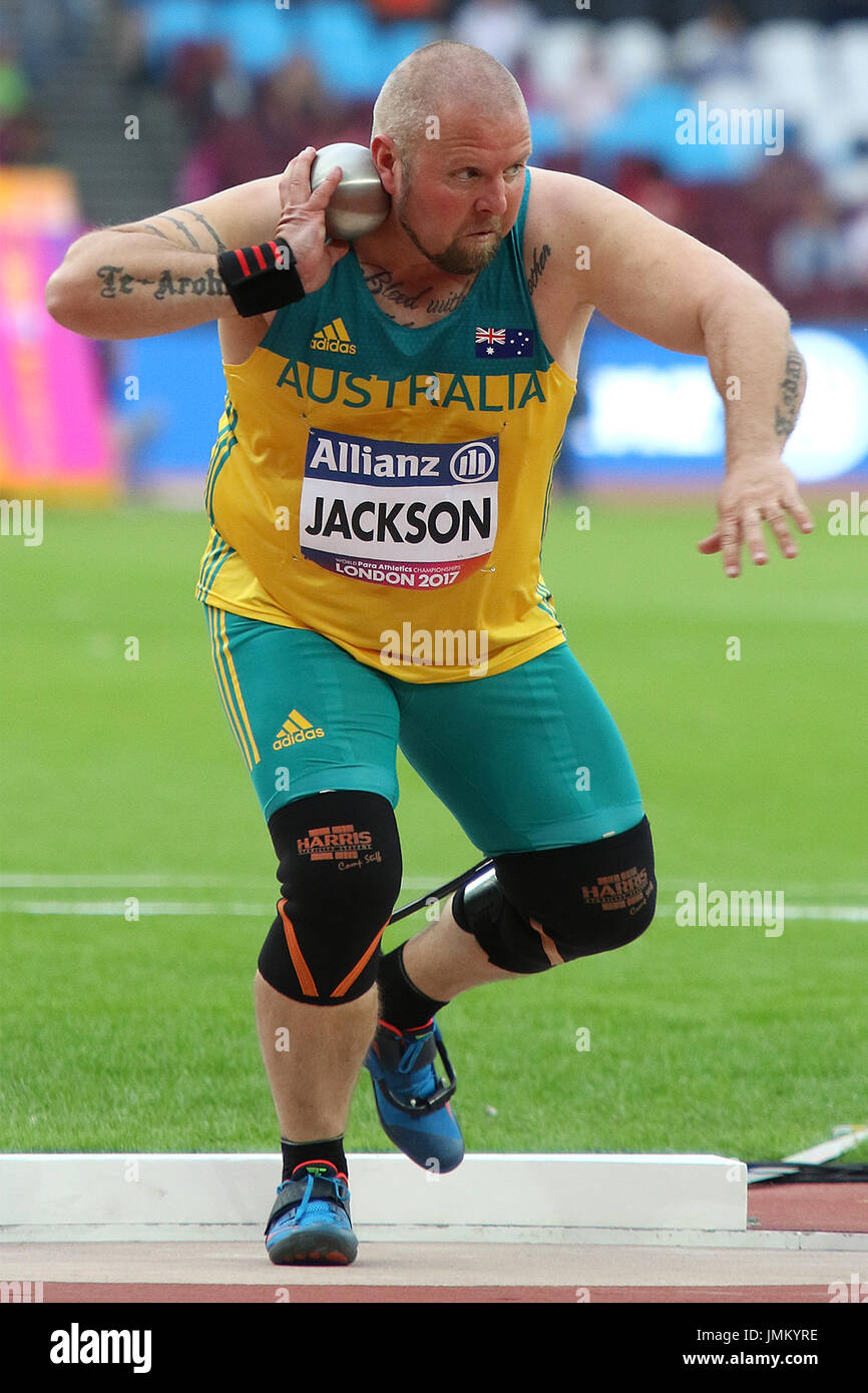 Martin JACKSON of Australia in the Men's Shot Put F38 Final at the