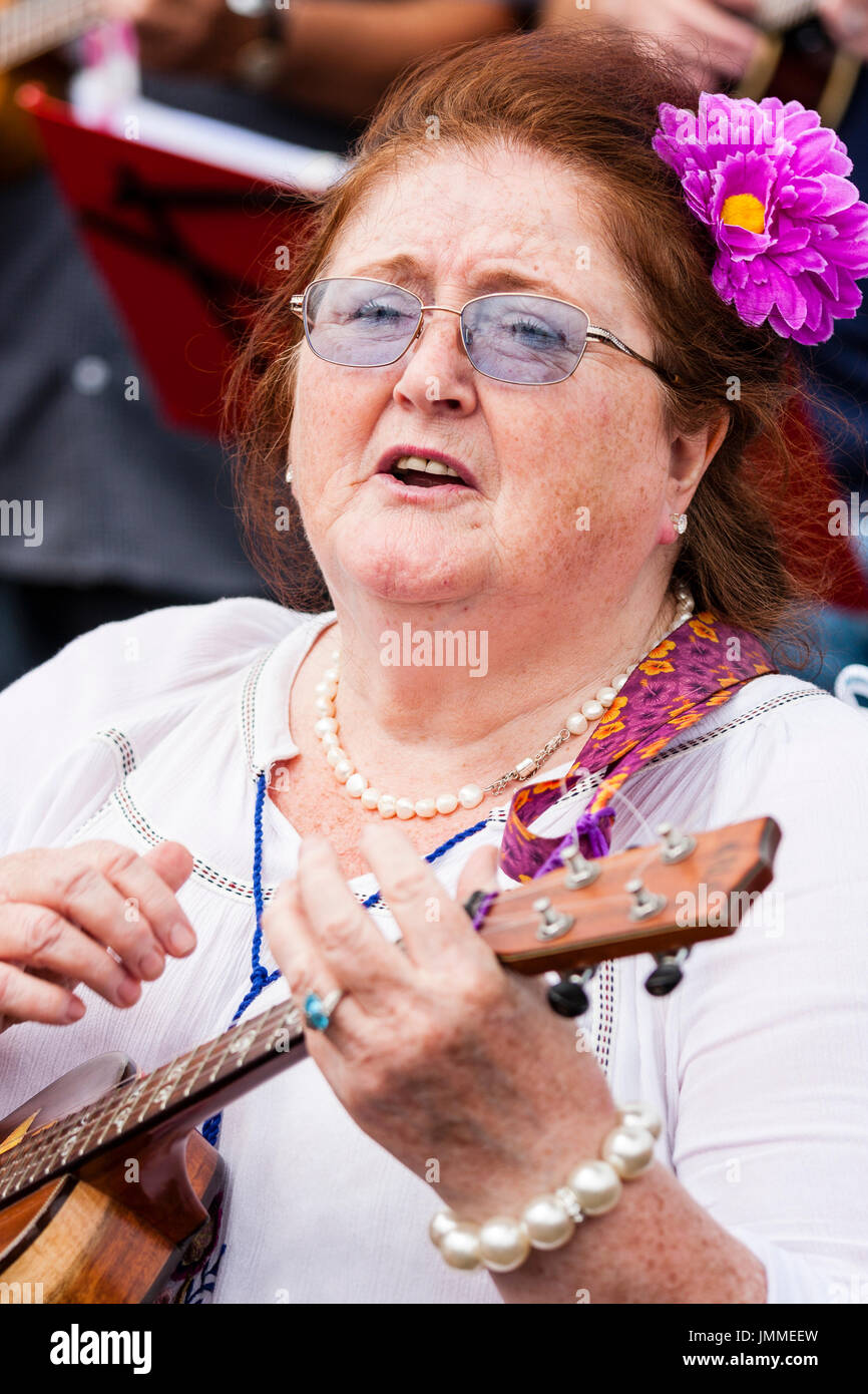 Close up, head and shoulders head shot of senior Caucasian woman with