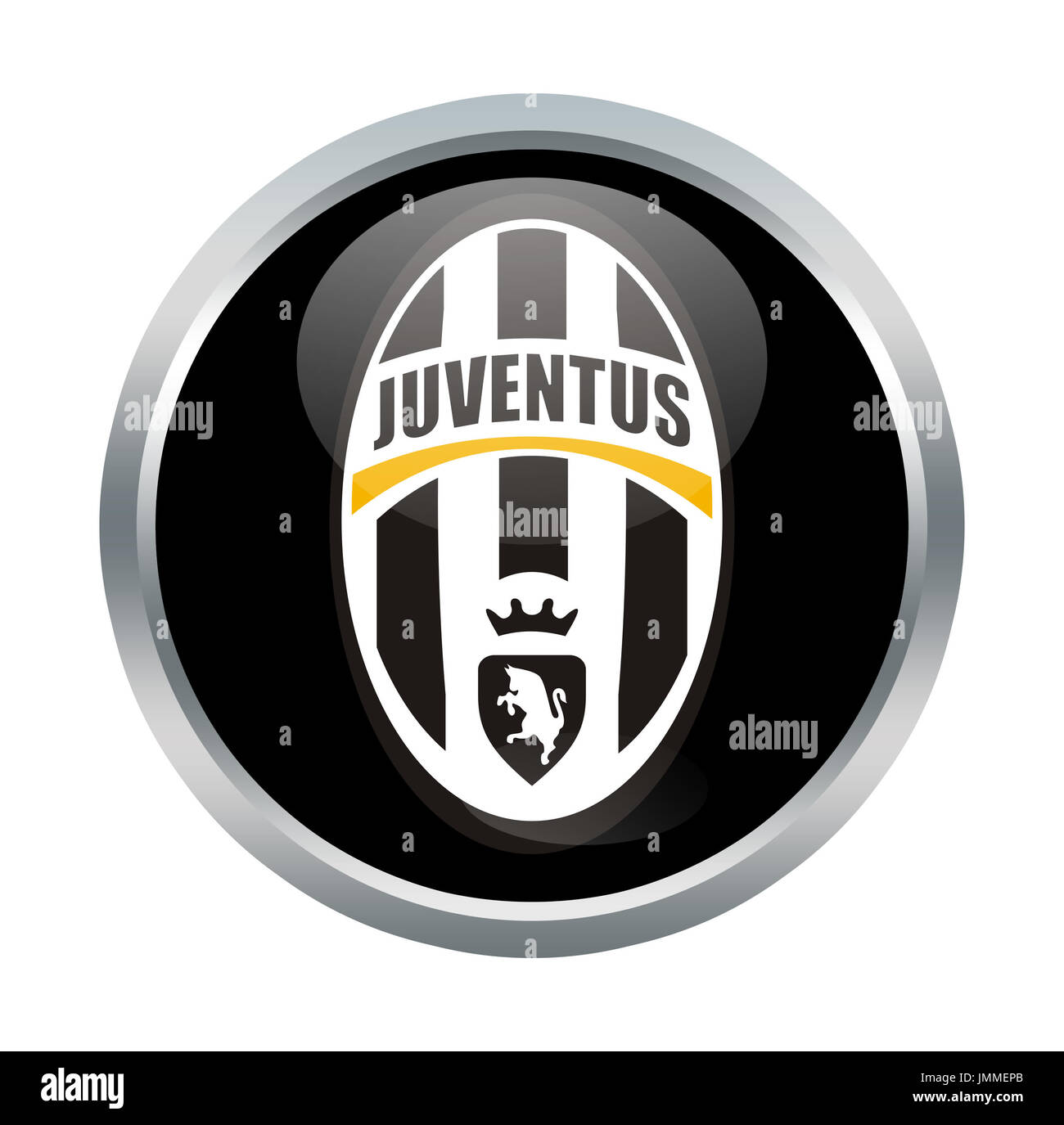 Juventus fc sign on white Stock Photo