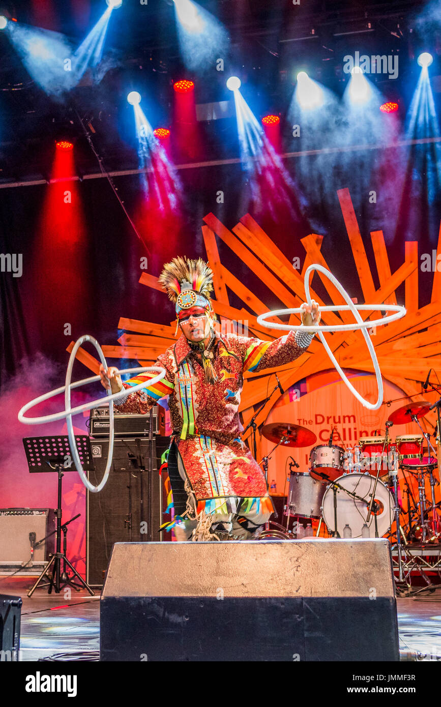 Hoop Dancer Dallas Arcand, Drums over the Salish Sea multicultural