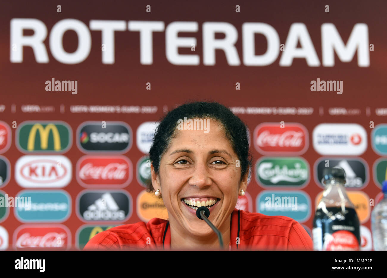 German national soccer coach Steffi Jones, photographed at the UEFA