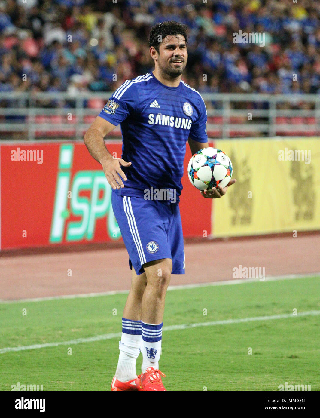 Bangkok May 30 Diego Costa Of Chelsea In Action During Singha Chelsea Fc Celebration Match At Rajamangala Stadium On May 30 2015 In Bangkok Thailand Stock Photo Alamy