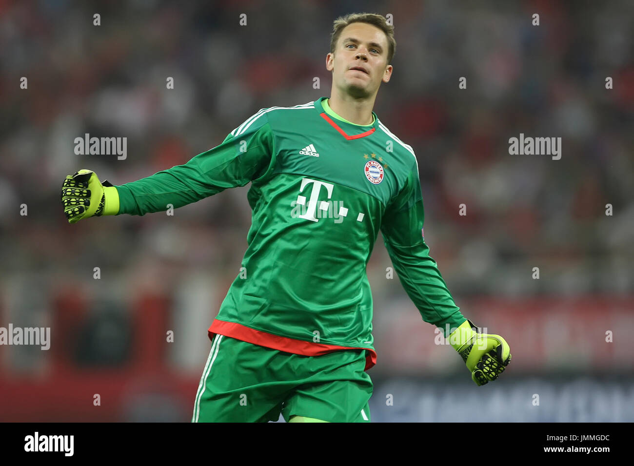 Athens, Greece- September 16, 2015: Manuel Neuer celebrates during the UEFA Champions  League game between Olympiacos and Bayern, in Athens, Greece Stock Photo -  Alamy