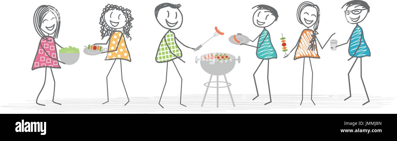 Téléchargement gratuit Images Men Women And Children Participate In A Barbecue Outside In A dernière par