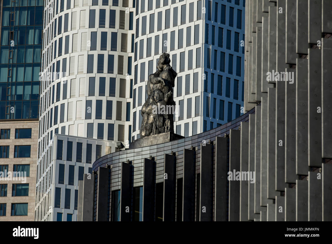 Berlin, facade of the Swissotel Hotel and Upper West  building, at the KurfŸrstendamm, Ku'damm, street, Germany, Stock Photo