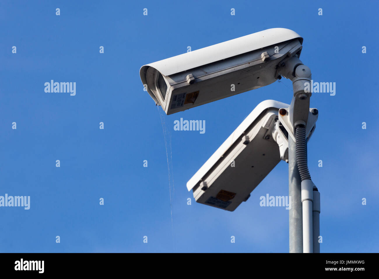 Surveillance cameras CCTV recognition technology, CCTV Public security camera Stock Photo