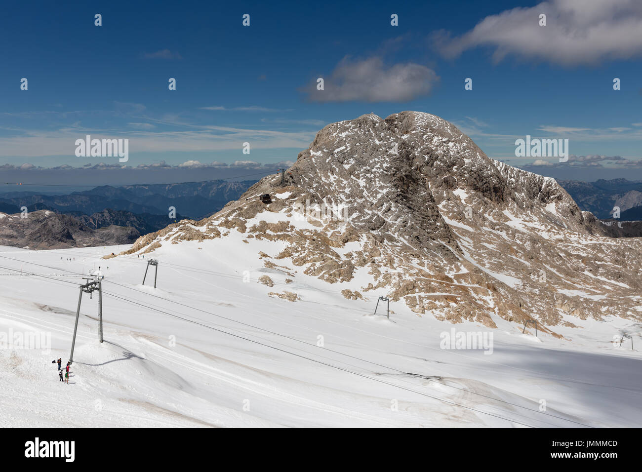 Panorama of Dachstein glacier in Austrian mountains Stock Photo - Alamy