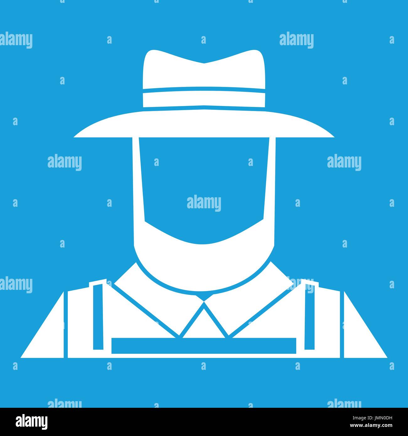Farmer icon white Stock Vector Image & Art - Alamy