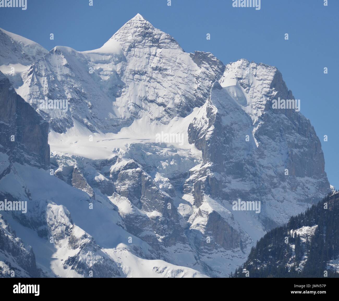 Beautiful nature snowcapped mountains swiss alps hi-res stock ...