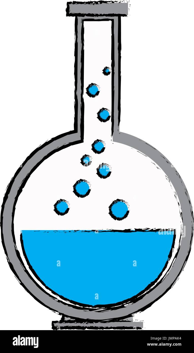 school chemical laboratory flask with liquid Stock Vector Image & Art