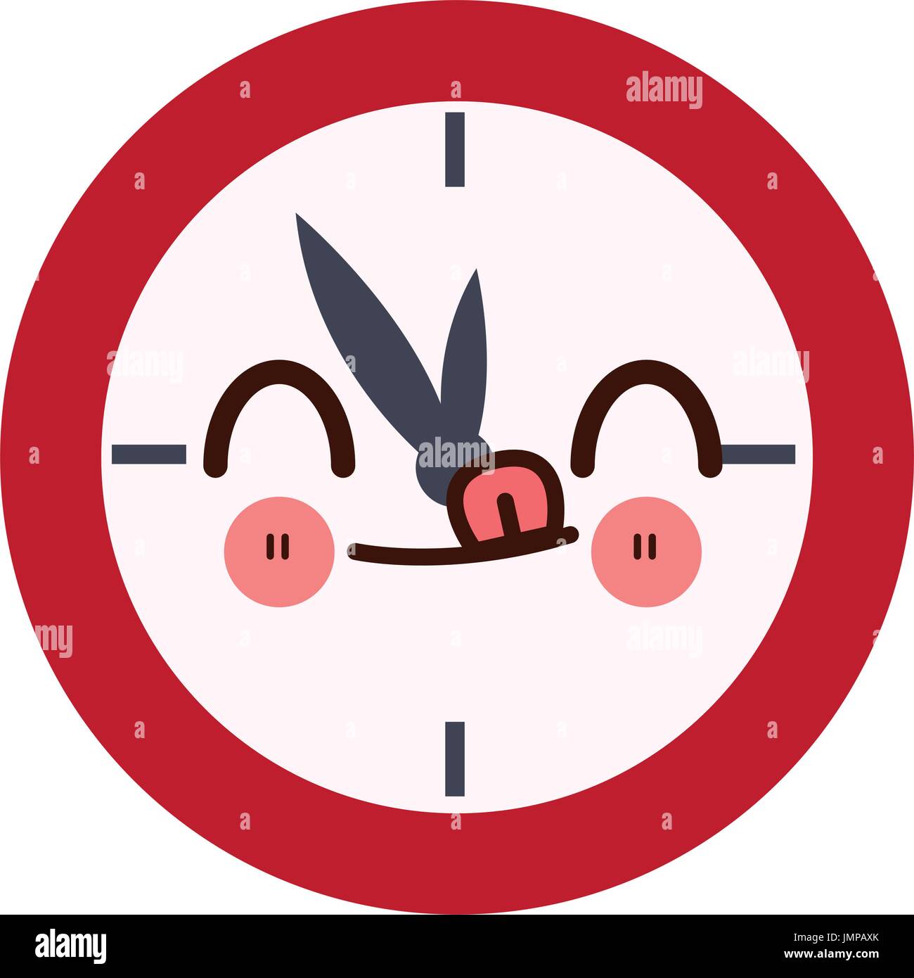 kawaii school clock hour time watch icon Stock Vector Image & Art - Alamy