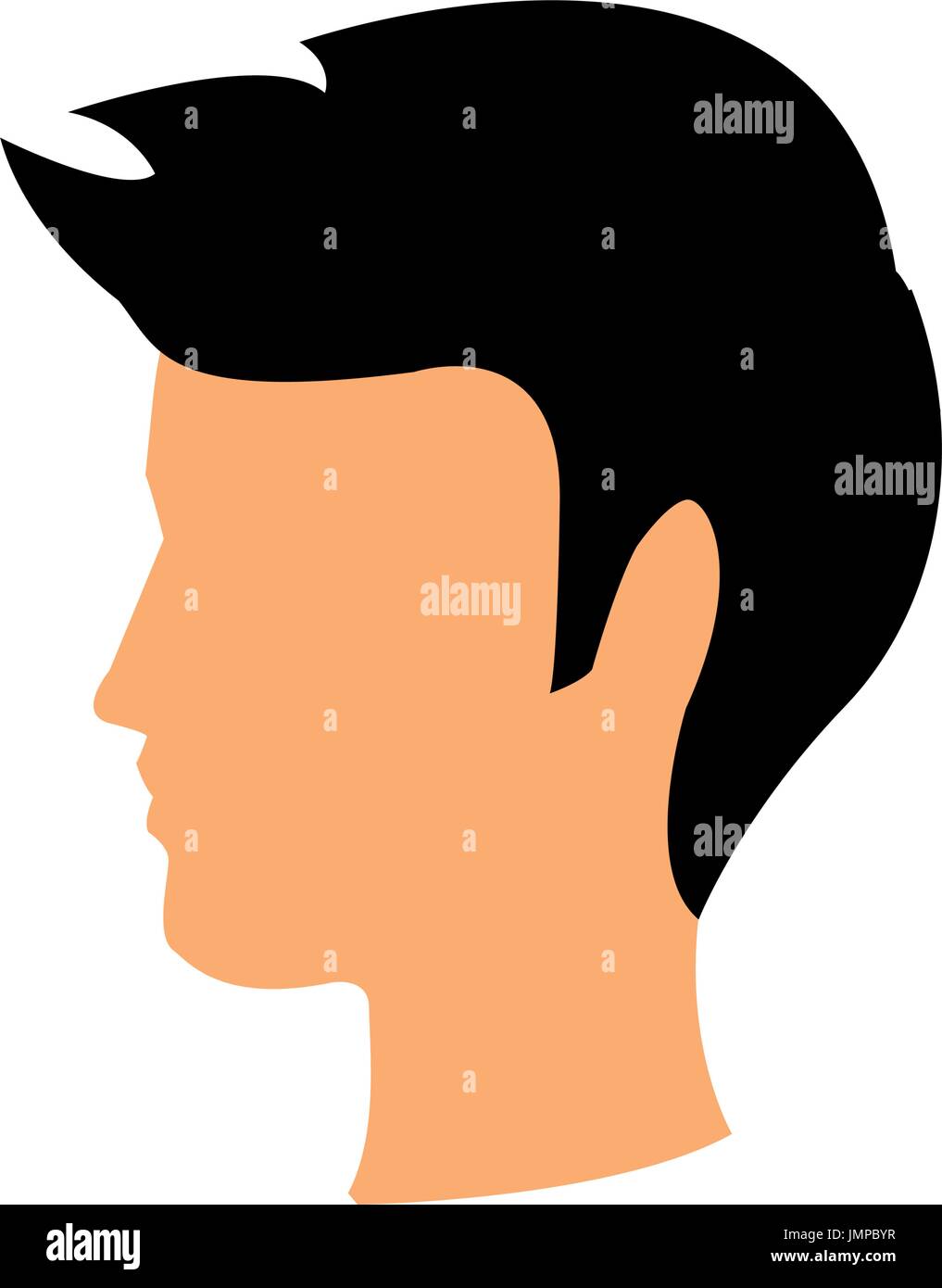 profile man head character hairstyle Stock Vector Image & Art - Alamy